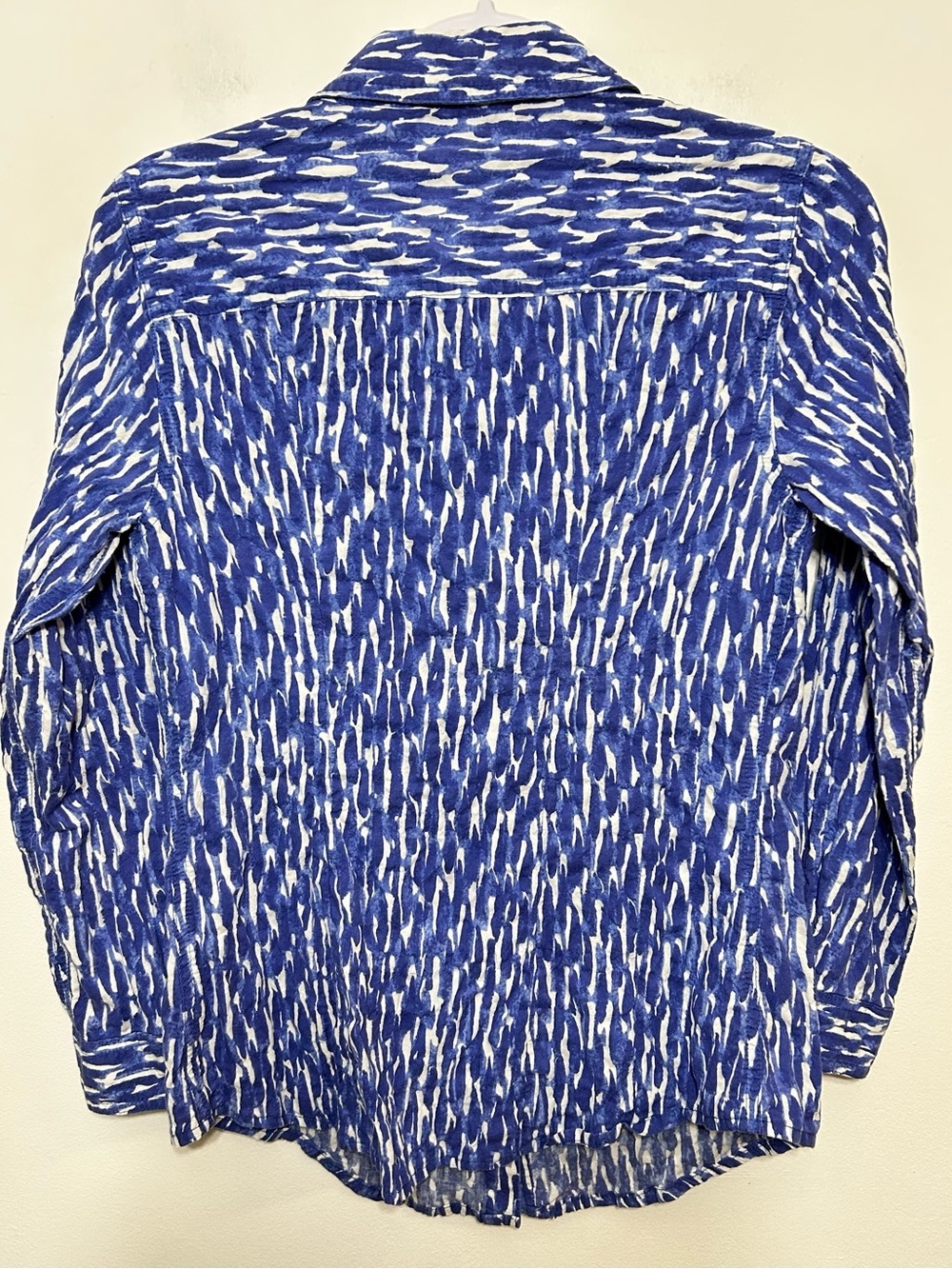 J. McLaughlin Coastal Chic Crinkle Texture Button Up Shirt Womens Size XS - Picture 5 of 8